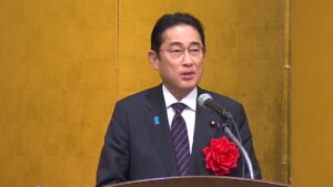 Japan PM Fumio Kishida at the opening of CEATEC